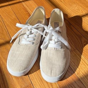 NWOT tan sneakers, size 7